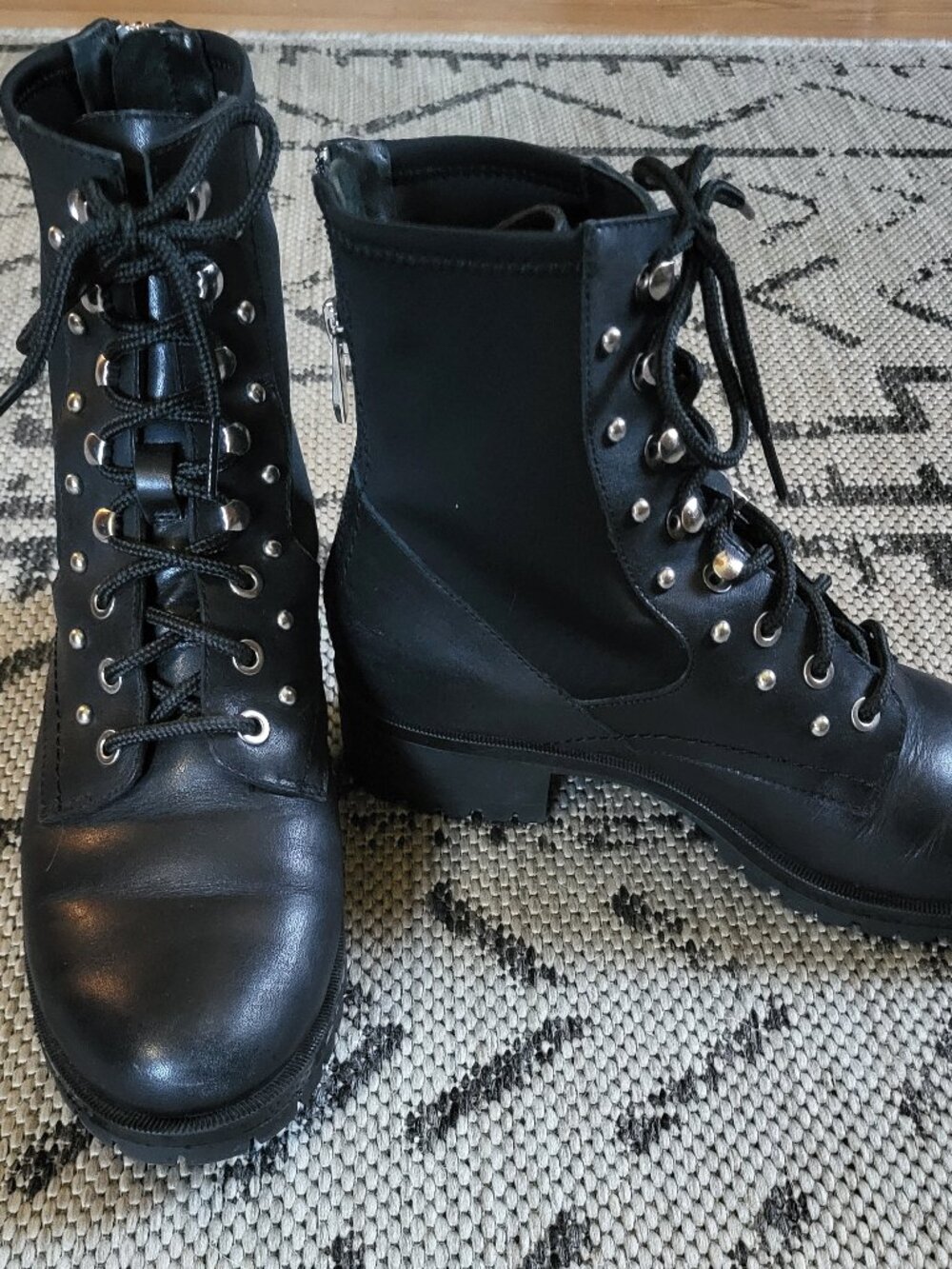 Paige Combat Boot Black Size 8.5M